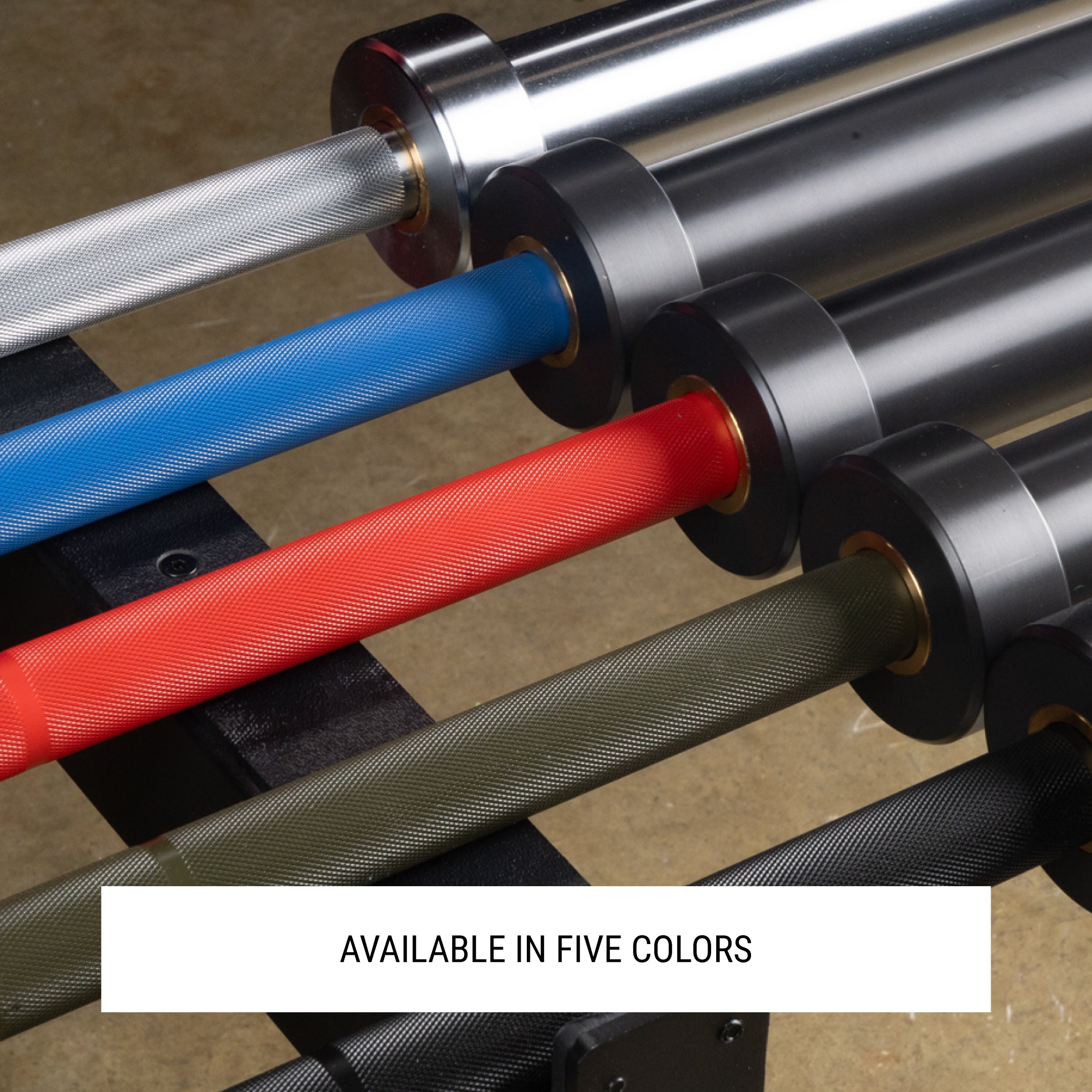5 Barbells in different colors